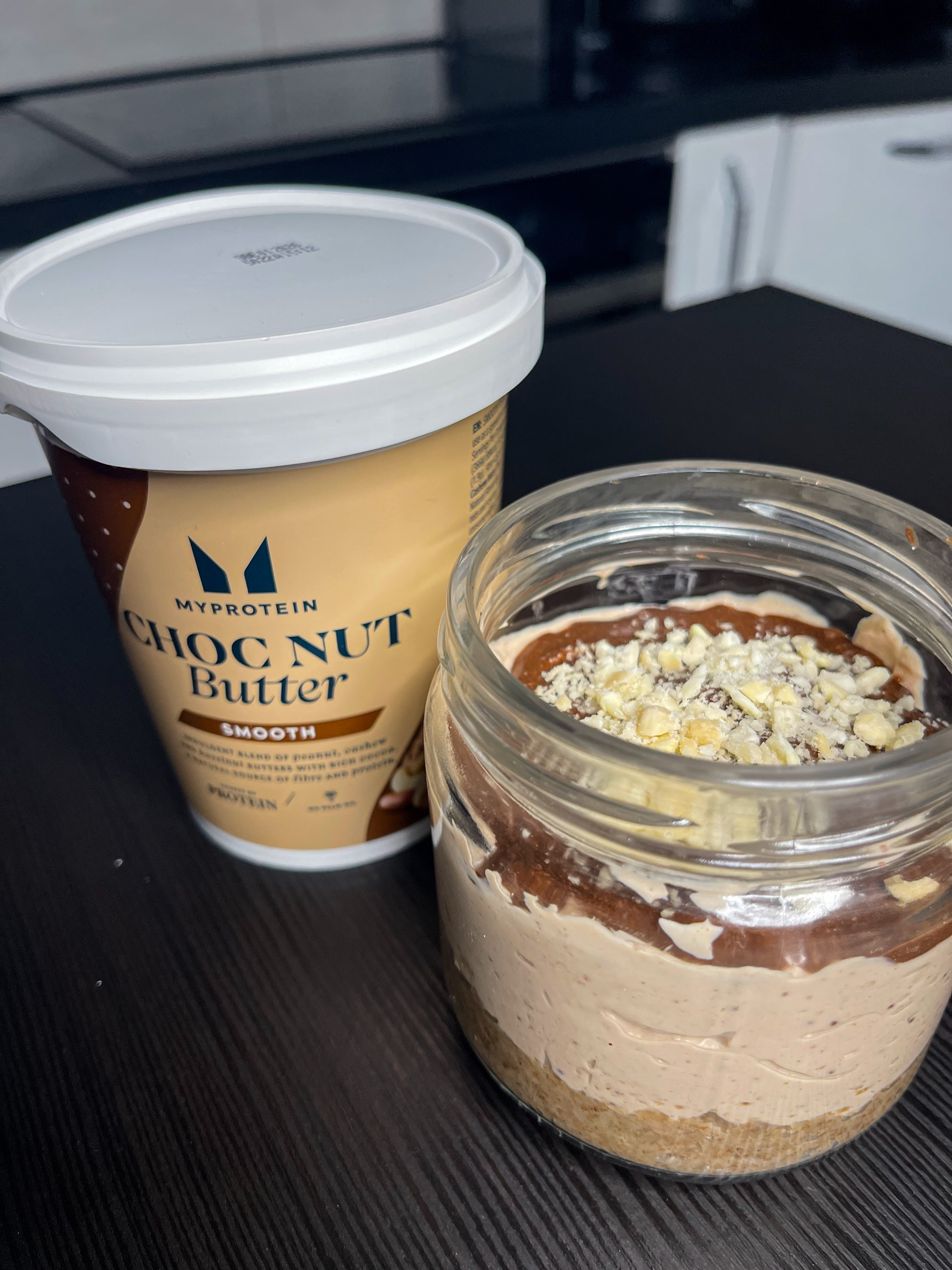 Sütés nélküli Nutellás protein cheesecake